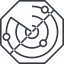 Thin, line, up, octagon, horizontal, mirror, prohibited, gps, place, radar, localisation, radar-thin, sonar icon