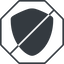 Thin, line, octagon, horizontal, mirror, prohibited, safe, shield, protection, royalty, blazon, shield-solid icon