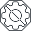 Thin, line, octagon, setting, config, gear, wheel, settings, cog, prohibited, gear-thin icon