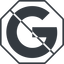 Thin, line, up, octagon, logo, prohibited, google, g, google-logo icon