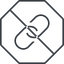 Thin, line, octagon, hypertext, prohibited, link, url, href, chain, link-thin icon