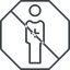 Thin, line, octagon, prohibited, nurse, medical, healthcare, health, male, medic, doctor, hospital, male-nurse, male-nurse-thin icon