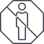 Thin, line, octagon, man, prohibited, human, male, male-thin icon
