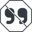 Thin, line, up, octagon, mark, prohibited, quote, quotation, citation, quote-solid, quotation-mark, double-quotes icon