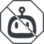 Thin, line, up, octagon, rounded, robot, robotics, face, prohibited, robot-rounded icon