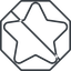 Thin, line, up, octagon, star, rate, rating, prohibited, star-thin, favorite icon