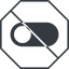 Thin, line, up, solid, octagon, setting, prohibited, apple, on, off, ios, switch, button, radio, switch-solid icon