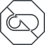 Thin, line, up, octagon, setting, prohibited, apple, on, off, ios, switch, button, radio, switch-thin icon
