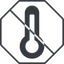 Thin, line, octagon, prohibited, temperature, thermometer, heat, high, temperature-high-solid, temperature-high, hot icon