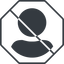 Thin, line, octagon, user, man, woman, person, prohibited, user-circle-solid, auth, authentification icon