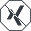 Thin, line, octagon, social, network, prohibited, professional, job, xing icon