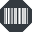 Thin, down, solid, octagon, barcode, barcode-thin icon