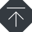 Thin, down, solid, octagon, download, downloaded, downloading, download-thin icon