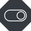 Thin, down, solid, octagon, setting, apple, on, off, ios, switch, button, radio, switch-thin icon