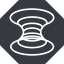 Thin, down, solid, octagon, wormhole, black-hole, hole, spacetime, interstellar, astrophysics, hyperspace, einstein, rosen, singularity, relativity, wormhole-thin icon