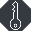 Thin, left, solid, octagon, horizontal, mirror, unlocked, unlock, locked, lock, key, access, security, key-thin icon