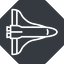Thin, right, octagon, space, nasa, shuttle, spacecraft, orbiter, satellite, space-shuttle, astronaut, discovery, atlantis, columbia, challenger, rocket, space-shuttle-thin icon