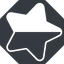 Thin, right, solid, octagon, star, rate, rating, half, star-half-thin icon