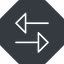 Thin, up, solid, octagon, horizontal, mirror, arrow, update, change, switch, select, revert, double, double-arrow, change-thin icon