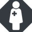 Thin, solid, octagon, horizontal, mirror, nurse, medical, healthcare, health, female, medic, female-nurse, doctor, hospital, female-nurse-solid icon