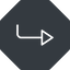 Thin, up, solid, octagon, sign, confirm, horizontal, mirror, arrow, key, submit, send, return, enter, return-sign, return-sign-thin icon