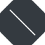 Thin, solid, octagon, horizontal, mirror, slash, division, slant, obelus, anti-slash, slash-thin icon
