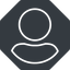 Thin, solid, octagon, horizontal, mirror, user, man, woman, person, user-circle-thin icon