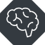 Thin, solid, octagon, side, human, idea, brain, intelligence, brain-side, brain-side-alt-thin, synapse, neuron, memory icon