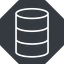 Thin, solid, octagon, mysql, sql, database, db, storage, barrel, database-thin icon