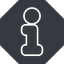 Thin, solid, octagon, info, tag, information, faq, info-thin icon