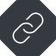 Thin, solid, octagon, hypertext, link, url, href, chain, link-thin icon