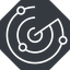 Thin, up, solid, octagon, gps, place, radar, localisation, radar-thin, sonar icon