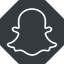 Thin, solid, octagon, logo, brand, social, network, chat, snapchat-thin, snapchat, snap icon