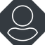 Thin, solid, octagon, user, man, woman, person, user-circle-thin icon