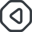 Line, down, wide, octagon, arrow, video, play, mp3, player, pause, play-wide icon