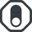 Line, left, wide, solid, octagon, setting, apple, on, off, ios, switch, button, radio, switch-solid icon