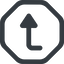 Line, right, wide, octagon, sign, confirm, arrow, key, submit, send, return, enter, return-sign, return-sign-wide icon