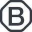 Line, wide, octagon, logo, brand, bootstrap, b, letter, bootstrap-b icon