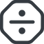 Line, wide, octagon, math, mathematics, mathematical, maths, division, operator, divide, division-wide icon