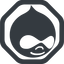 Line, wide, octagon, logo, brand, website, blog, cms, internet, drupal icon
