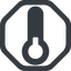 Line, wide, octagon, temperature, low, freeze, thermometer, temperature-low-solid, cold, temperature-low icon