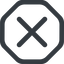 Line, wide, octagon, times, cross, error, not, remove, no, delete, times-wide, close, cancel, x, math, mathematics, mathematical, maths icon