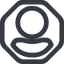 Line, normal, wide, circle, octagon, user, man, woman, person, user-circle-wide icon