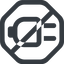 Line, down, wide, octagon, horizontal, mirror, prohibited, electricity, plug, charge, charger, electric, plug-wide, electrics, electrical icon