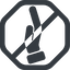 Line, left, wide, octagon, prohibited, healthcare, help, care, gift, hand, giving, giving-hand, love, give, giving-hand-solid icon