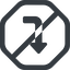 Line, left, wide, octagon, sign, confirm, arrow, prohibited, key, submit, send, return, enter, return-sign-solid, return-sign icon