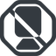 Line, right, wide, octagon, horizontal, mirror, youtube, video, prohibited, camera, film, movie, videocamera, videocamera-solid icon