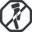 Line, right, wide, octagon, prohibited, healthcare, help, care, gift, hand, giving, giving-hand, love, give, giving-hand-solid icon