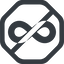 Line, wide, octagon, horizontal, mirror, symbol, prohibited, math, mathematics, mathematical, infinity, always, infinite, maths, loop, infinity-solid icon