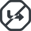Line, up, wide, octagon, sign, confirm, horizontal, mirror, arrow, prohibited, key, submit, send, return, enter, return-sign-solid, return-sign icon